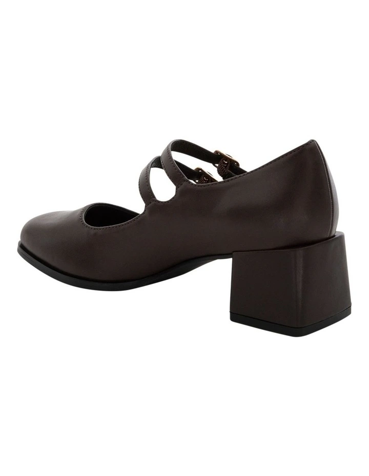 Metro Heeled Shoes in Chocolate image 3