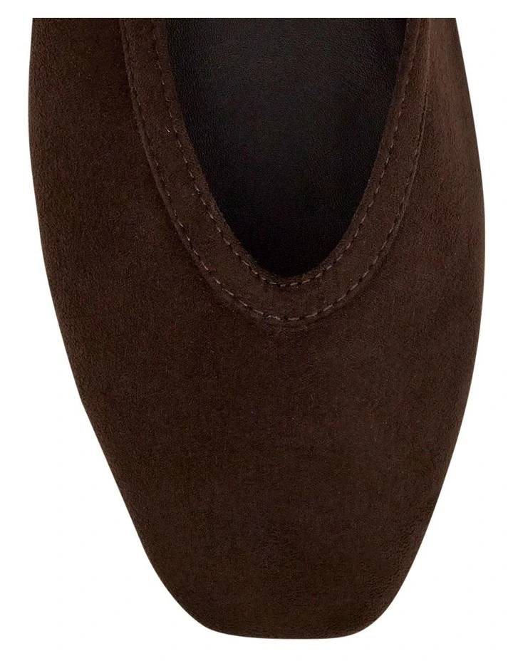 Emily Ballet Flats in Chocolate Micro image 4