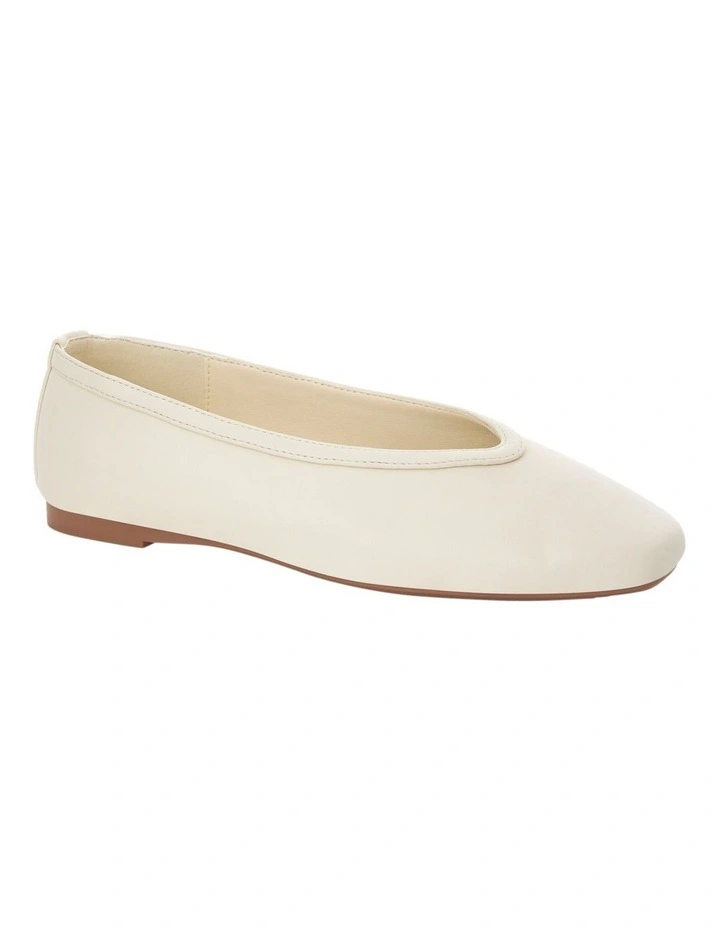 Emily Ballet Flats in Ivory image 2