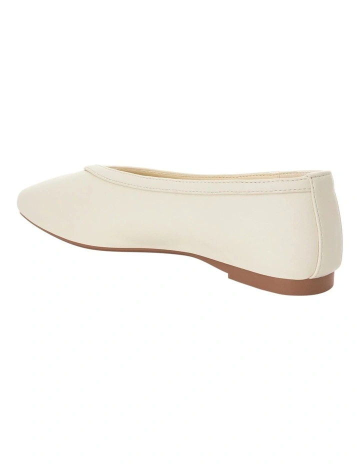 Emily Ballet Flats in Ivory image 3