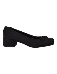 June Heeled Shoes In Black Satin