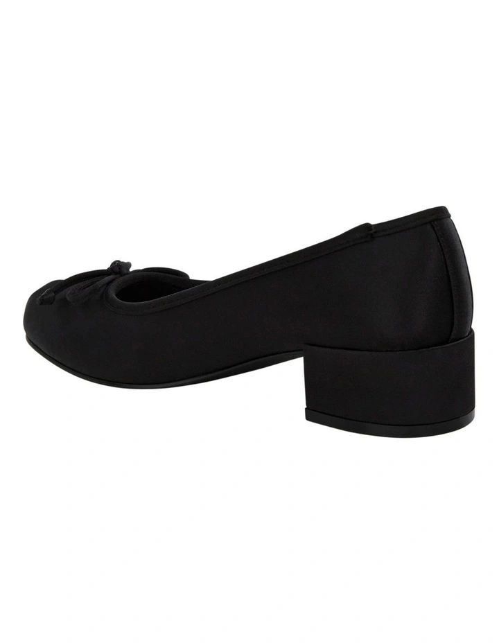 June Heeled Shoes In Black Satin image 3