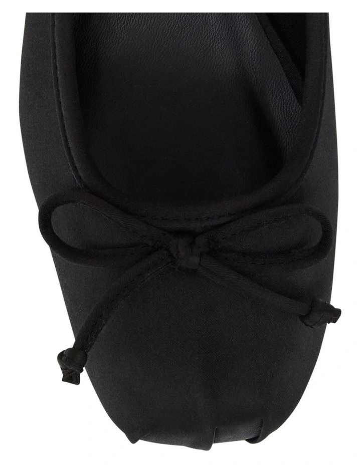 June Heeled Shoes In Black Satin image 4