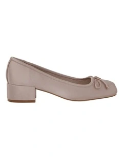 June Heeled Shoes In Blush Satin
