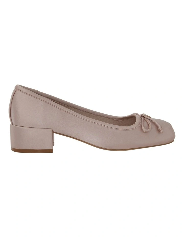 June Heeled Shoes In Blush Satin image 1