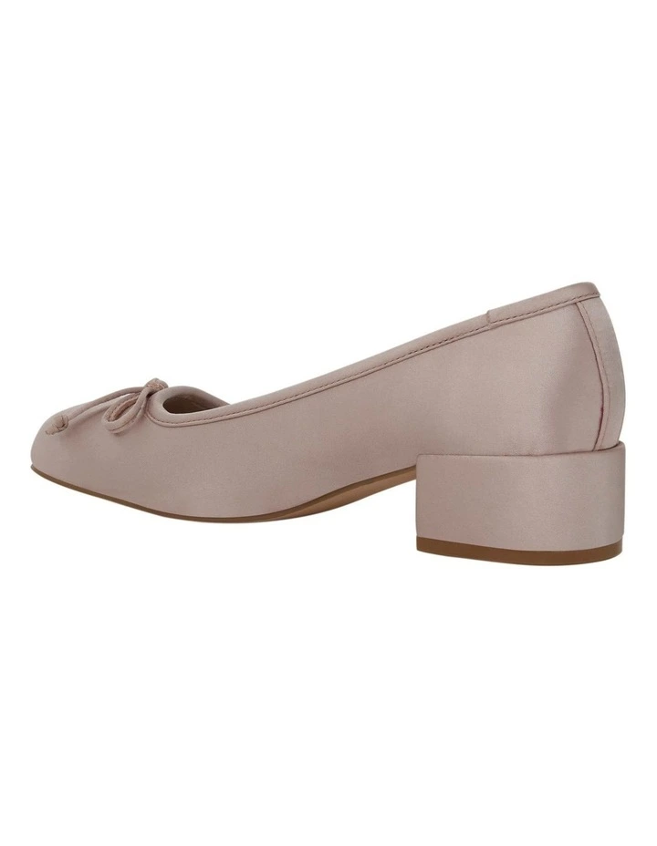 June Heeled Shoes In Blush Satin image 3