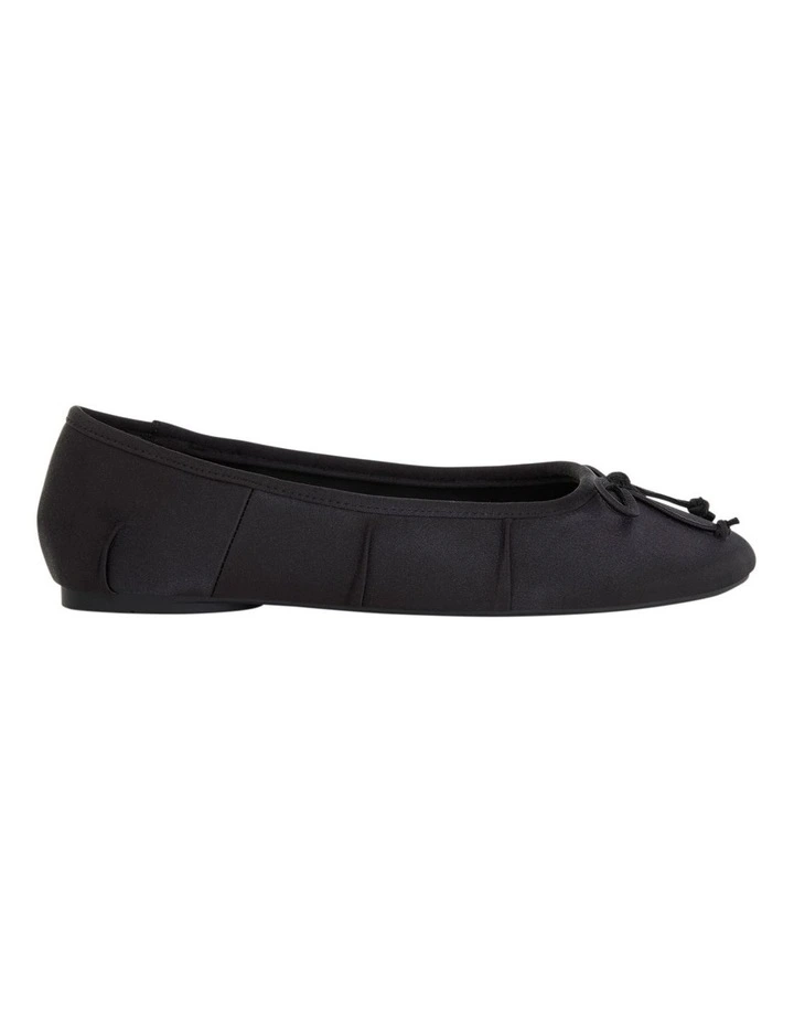 Beatrice Ballet Flats in Black Satin image 1