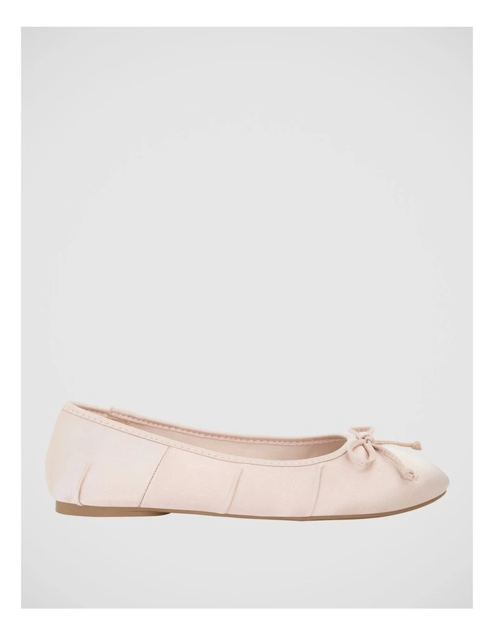 Beatrice Ballet Flats in Blush Satin image 1
