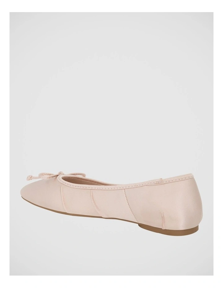 Beatrice Ballet Flats in Blush Satin image 3