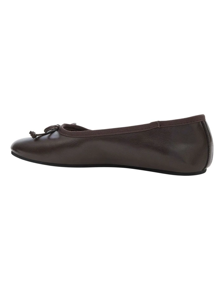 Samantha Ballet Flat in Chocolate image 3