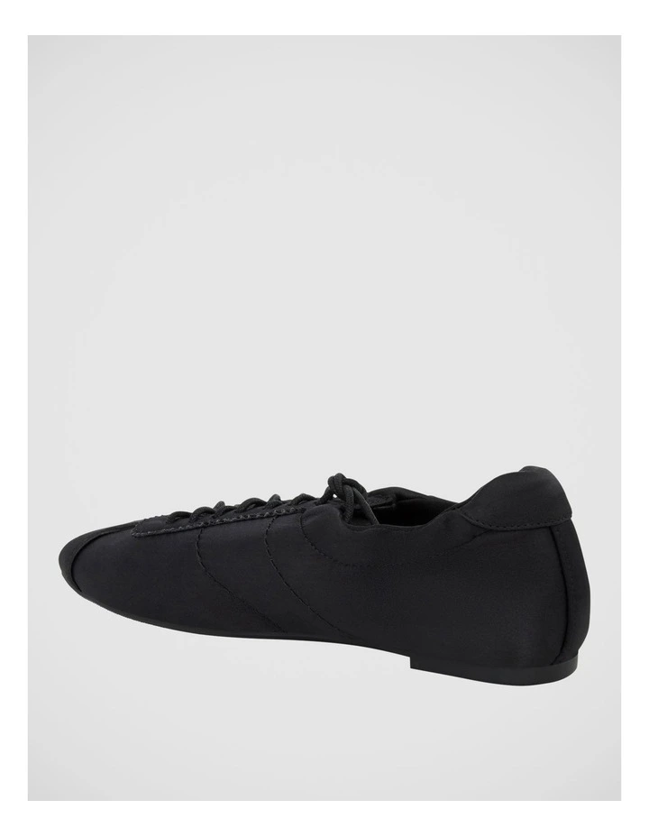 Delphine Ballet Flat in Black Satin image 3
