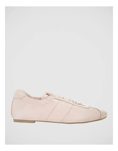 Delphine Ballet Flat in Blush Satin
