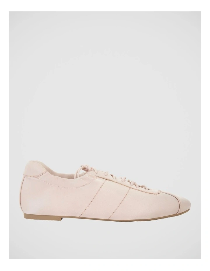 Delphine Ballet Flat in Blush Satin image 1