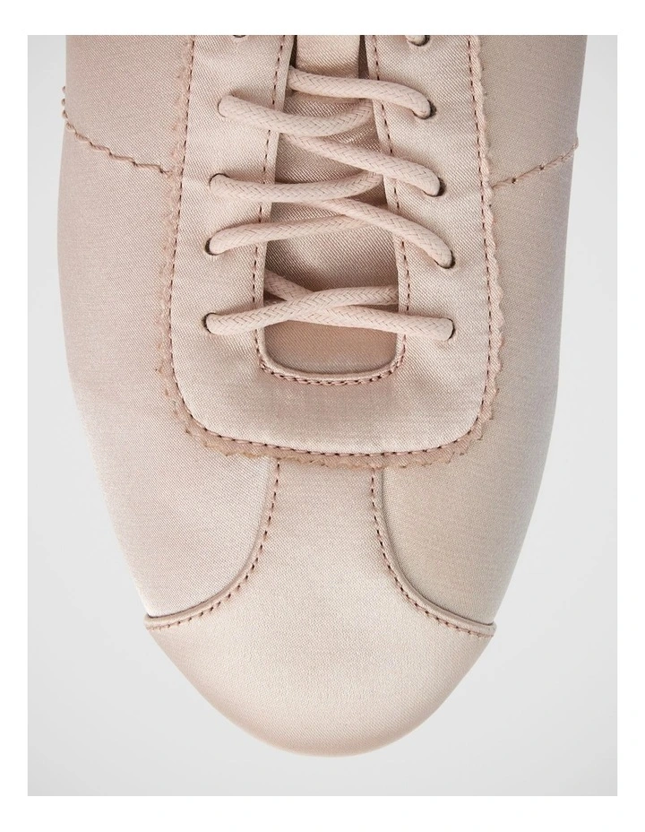 Delphine Ballet Flat in Blush Satin image 4