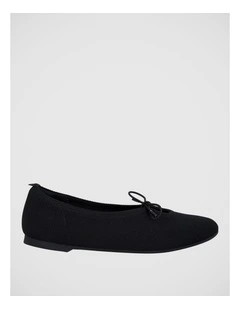 Dimity Ballet Flats in Black Knit