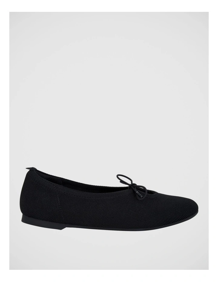 Dimity Ballet Flats in Black Knit image 1
