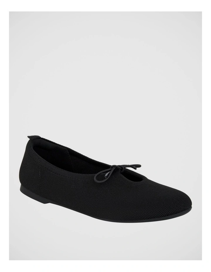 Dimity Ballet Flats in Black Knit image 2