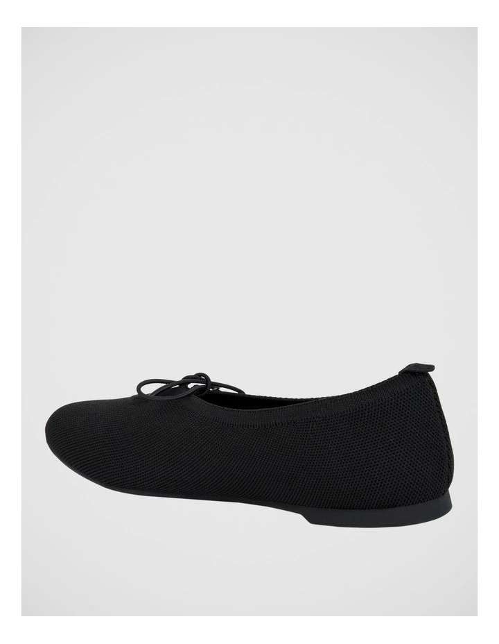 Dimity Ballet Flats in Black Knit image 3