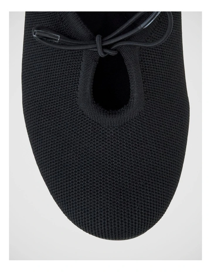 Dimity Ballet Flats in Black Knit image 4