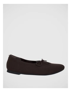 Dimity Ballet Flats in Chocolate Knit