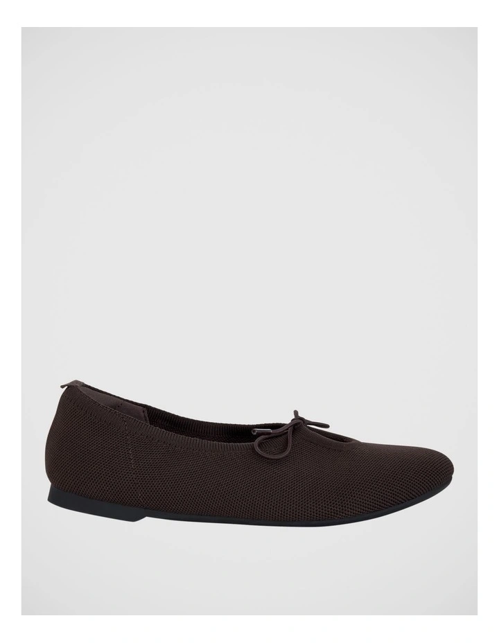 Dimity Ballet Flats in Chocolate Knit image 1