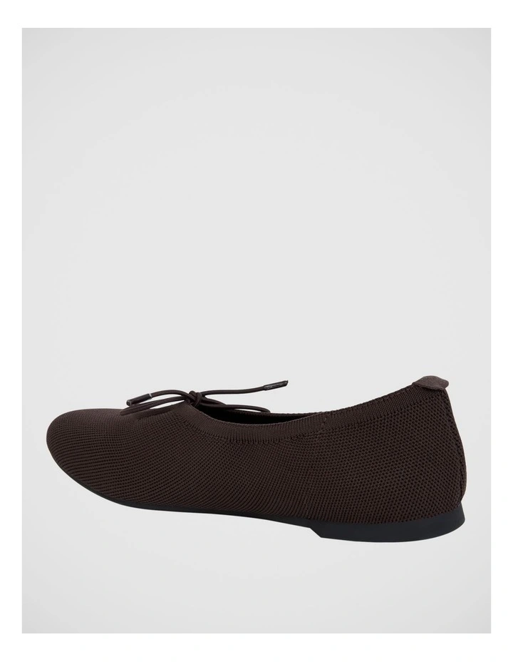 Dimity Ballet Flats in Chocolate Knit image 3