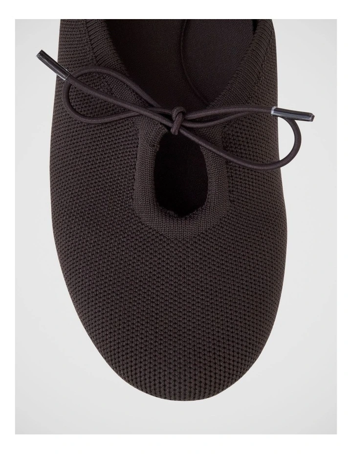 Dimity Ballet Flats in Chocolate Knit image 4