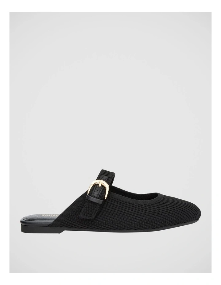 Della Ballet Flats in Black Knit image 1