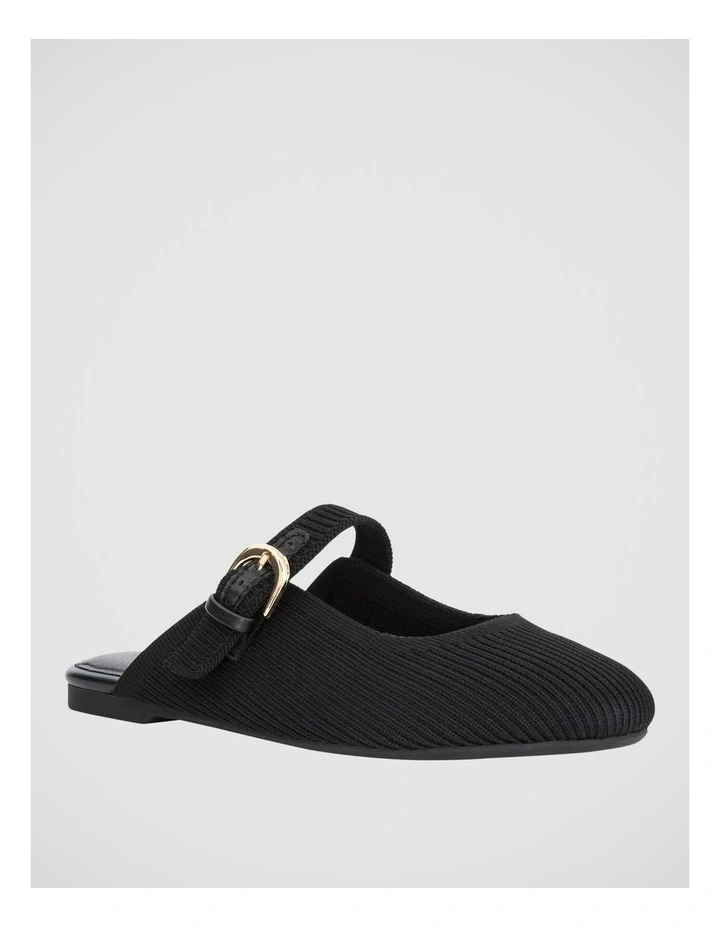 Della Ballet Flats in Black Knit image 2