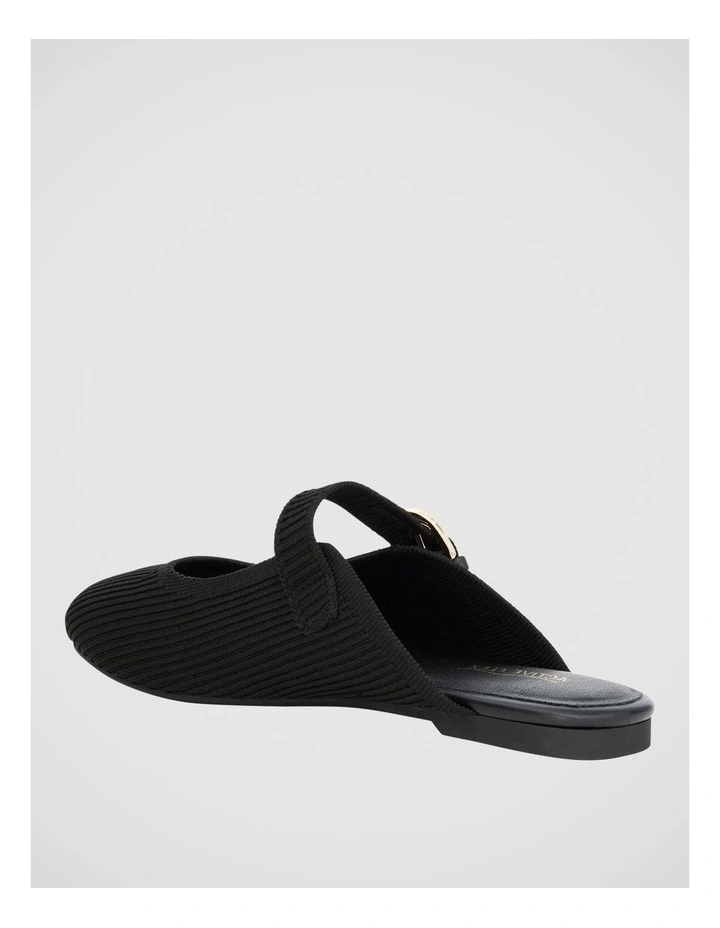 Della Ballet Flats in Black Knit image 3