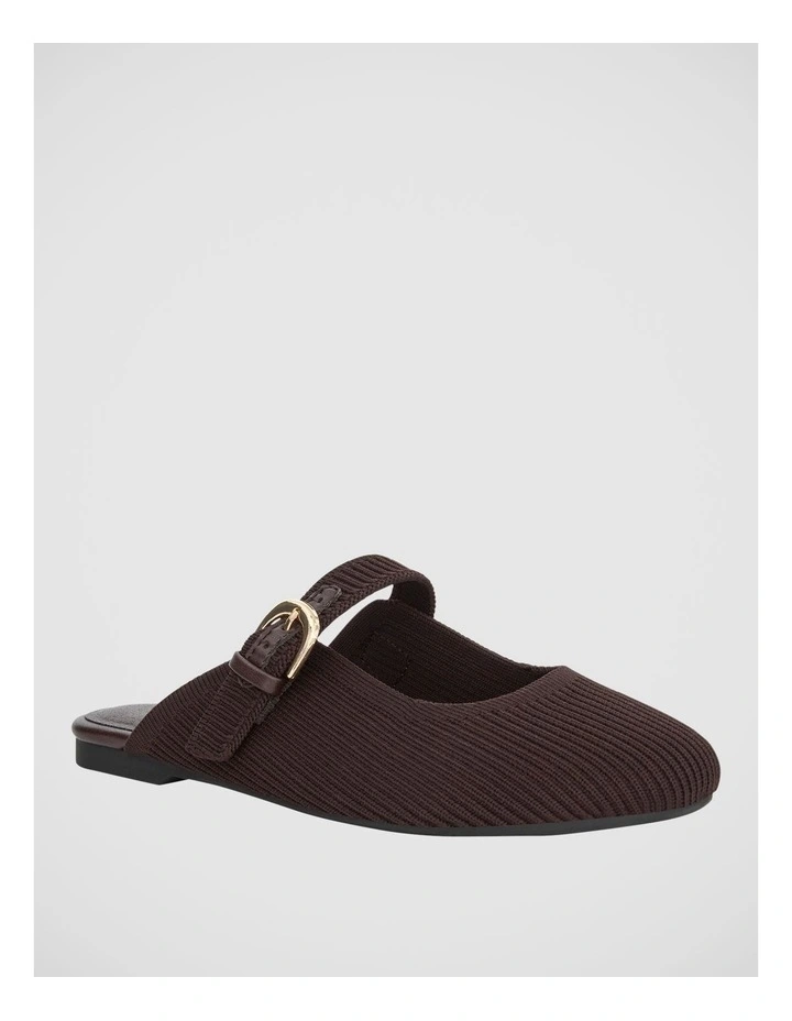 Della Ballet Flats in Chocolate Knit image 2