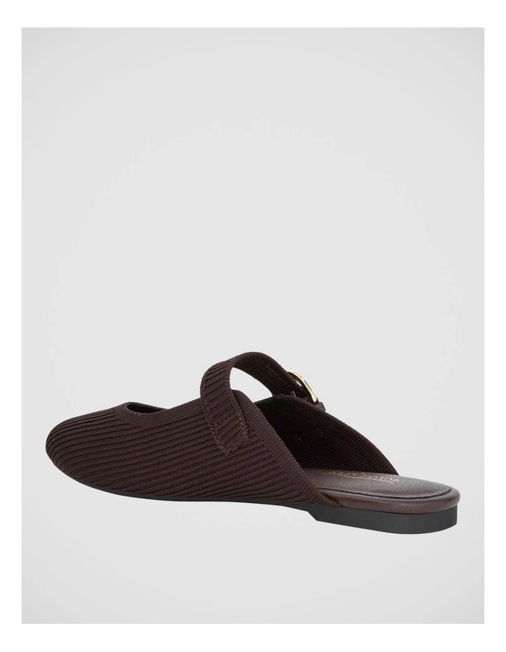 Della Ballet Flats in Chocolate Knit image 3