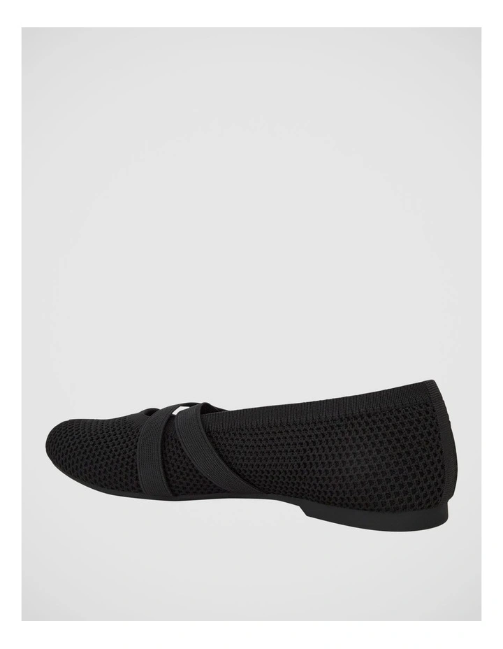 Danny Ballet Flats in Black Knit image 3