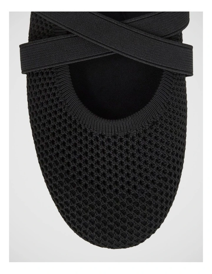 Danny Ballet Flats in Black Knit image 4