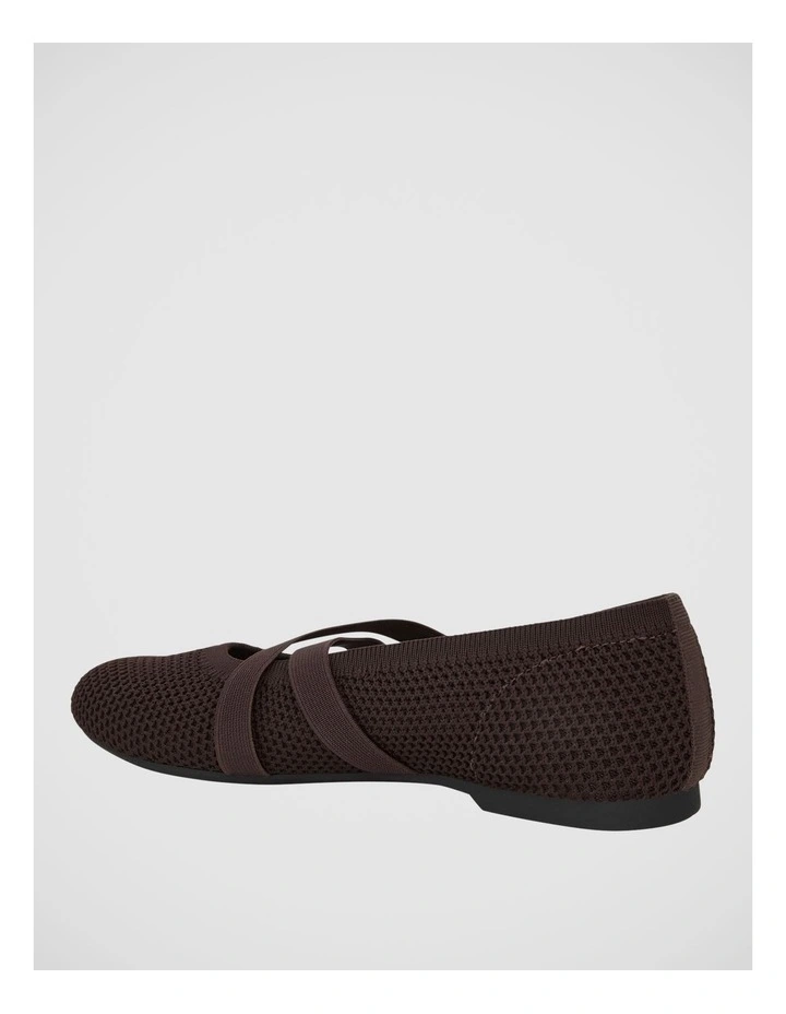 Danny Ballet Flats in Chocolate Knit image 3