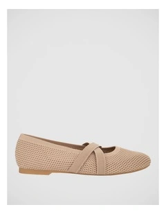 Danny Ballet Flats in Taupe Knit