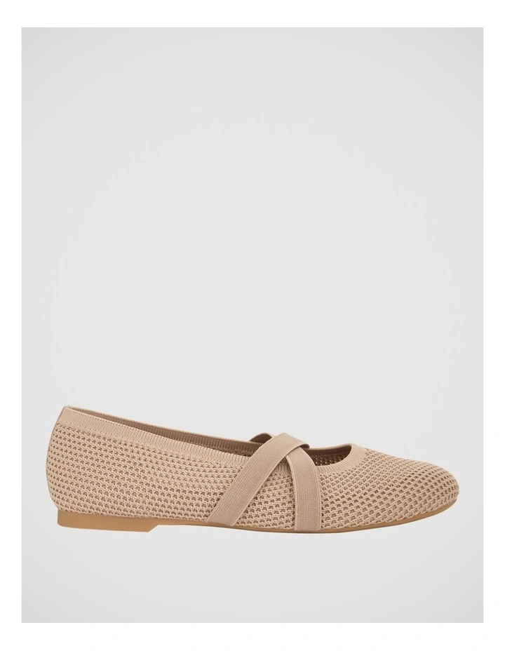 Danny Ballet Flats in Taupe Knit image 1