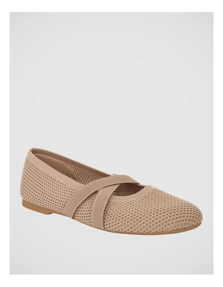 Danny Ballet Flats in Taupe Knit image 2