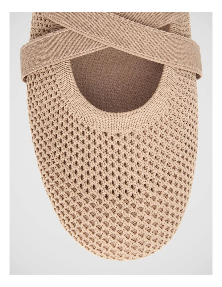 Danny Ballet Flats in Taupe Knit image 4
