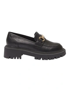 Samuel Black Smooth Flat Shoes
