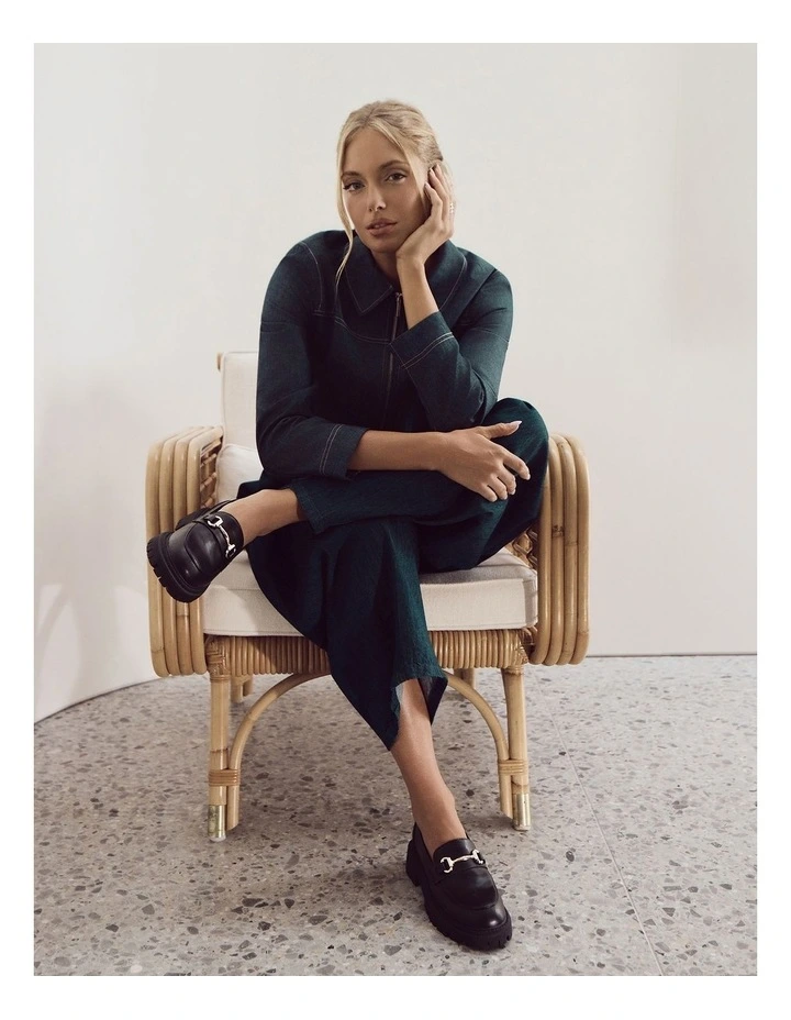 Samuel Flat Shoes in Black Smooth image 5