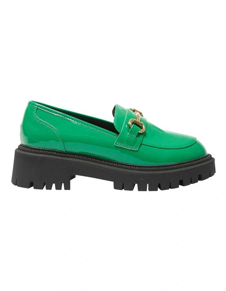 Samuel Flat Shoes In Green Patent image 1