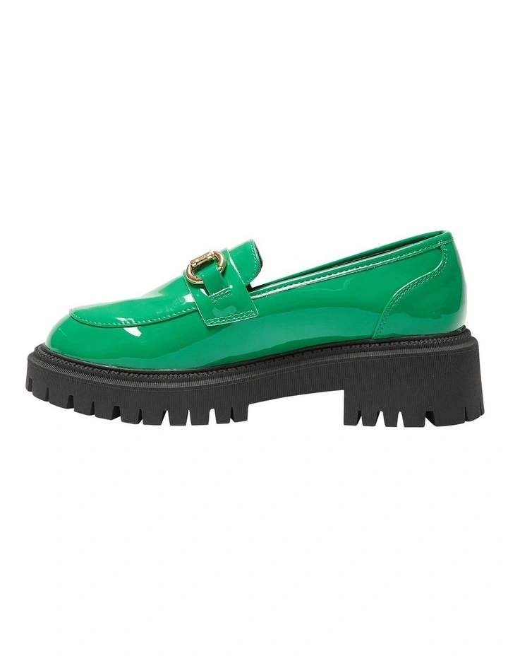 Samuel Flat Shoes In Green Patent image 3