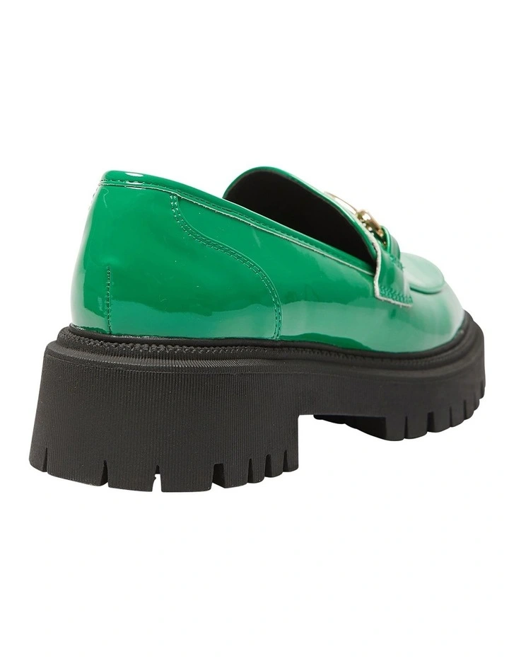Samuel Flat Shoes In Green Patent image 4