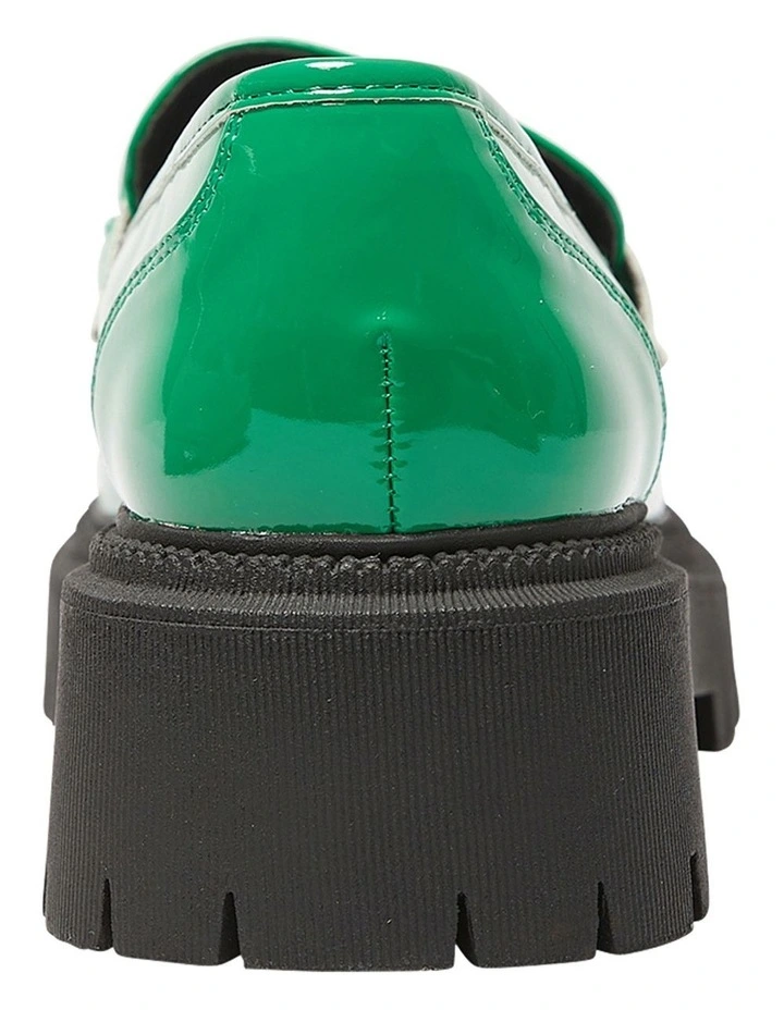 Samuel Flat Shoes In Green Patent image 5