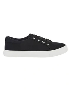 Rebound Sneakers in Black Canvas