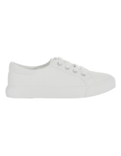 Rebound Sneakers in White Canvas
