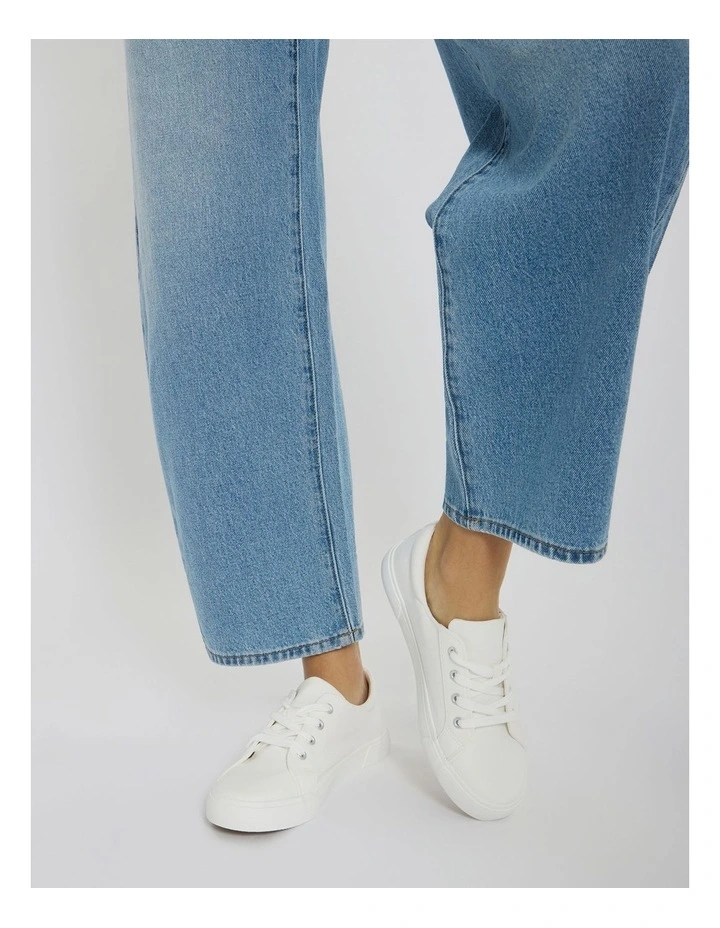 Rebound Sneakers in White Canvas image 2