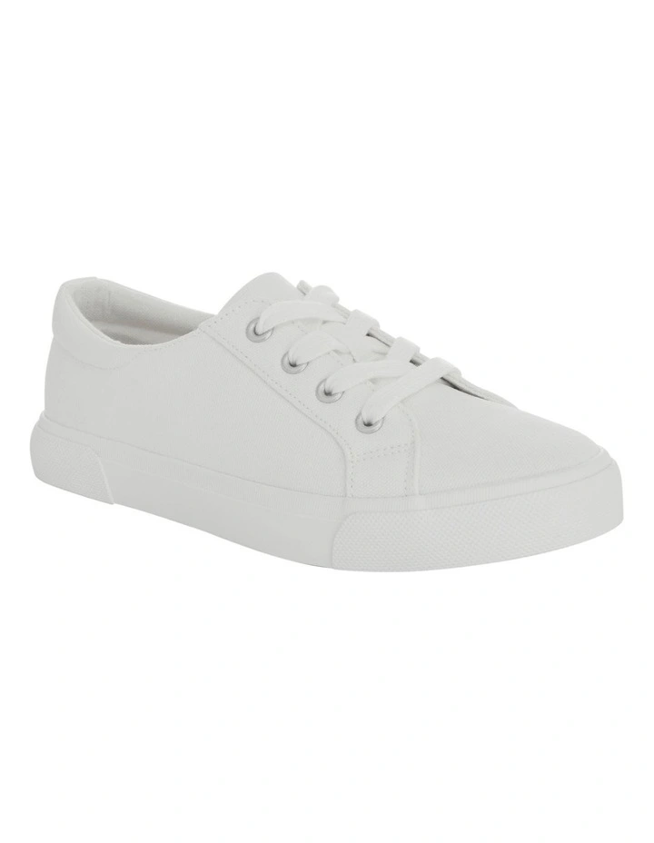Rebound Sneakers in White Canvas image 3