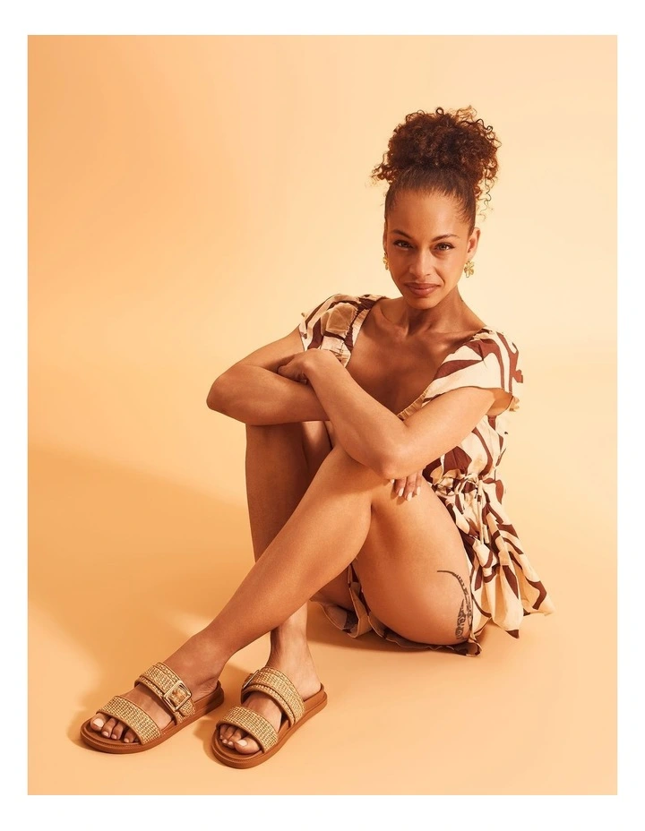 Gemma Sandals in Natural Raffia image 4